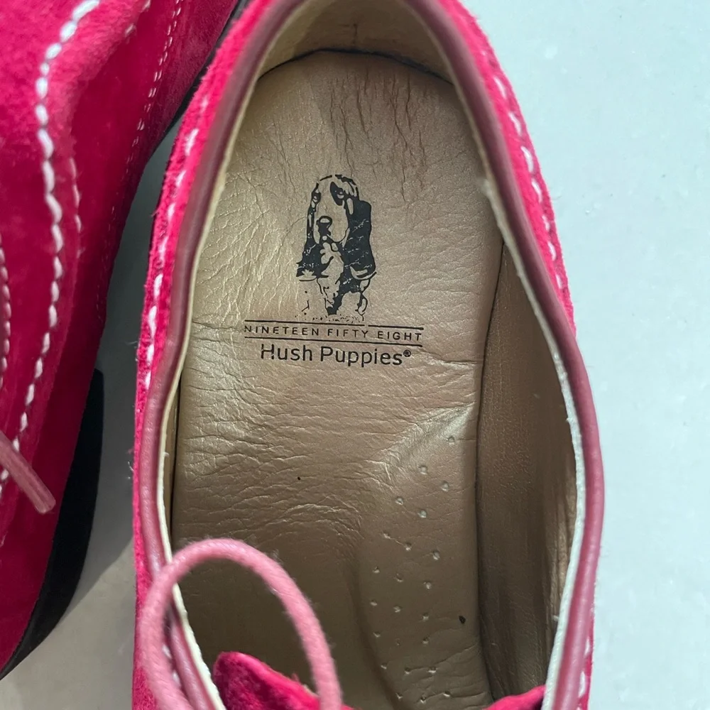 Hush Puppies Dark Red Suede Oxfords - Picture 4 of 8